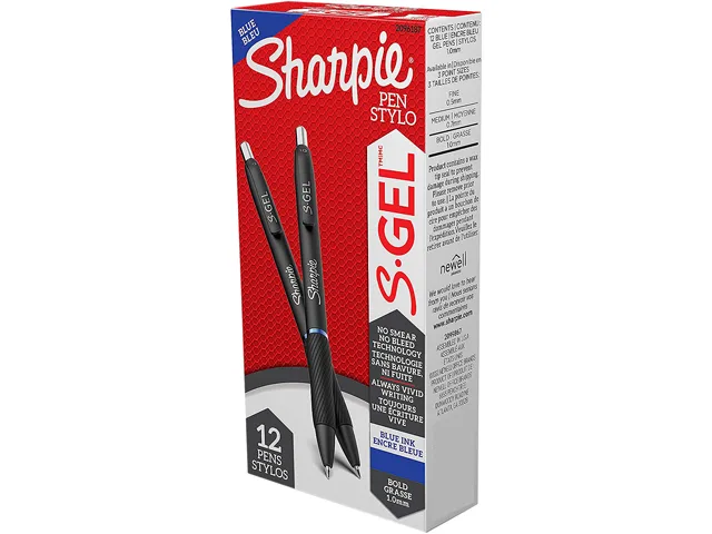 Sanford Sanford 2096187 gel pen, bold 1 mm, blue ink, black barrel — product photo