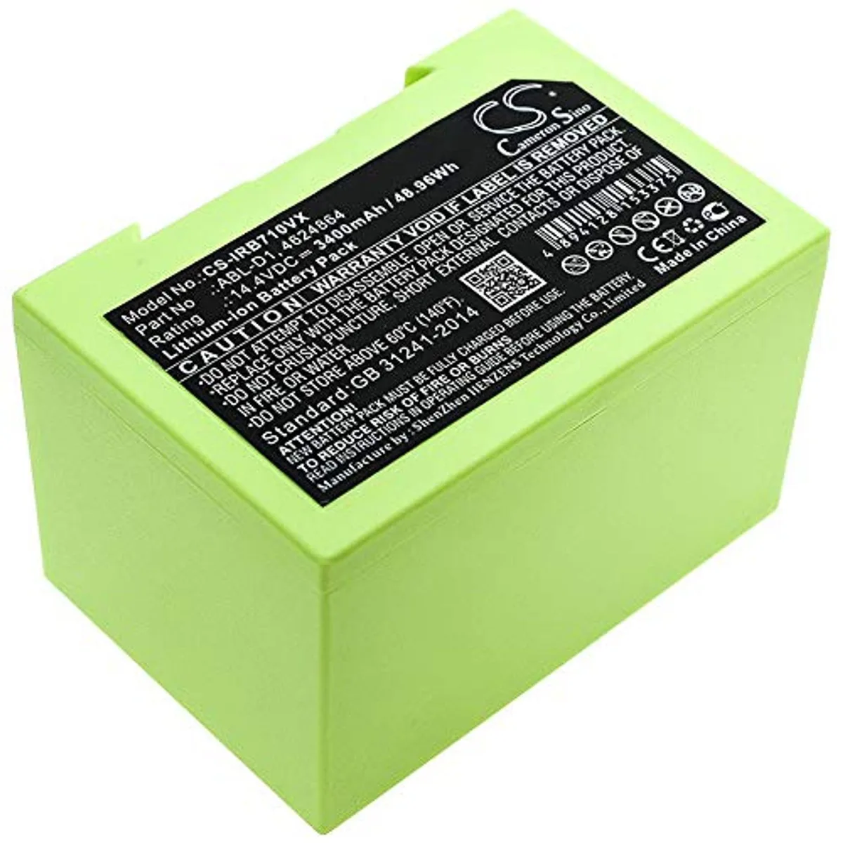 Cameron Sino 3400mAh 14.4V Li-ion Battery for Roomba i3 i4 i7 i8 J7 — product photo