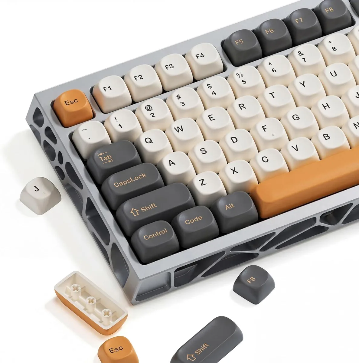 Womier Womier 137 Double Shot PBT Keycaps MOA Gray Gold — product photo