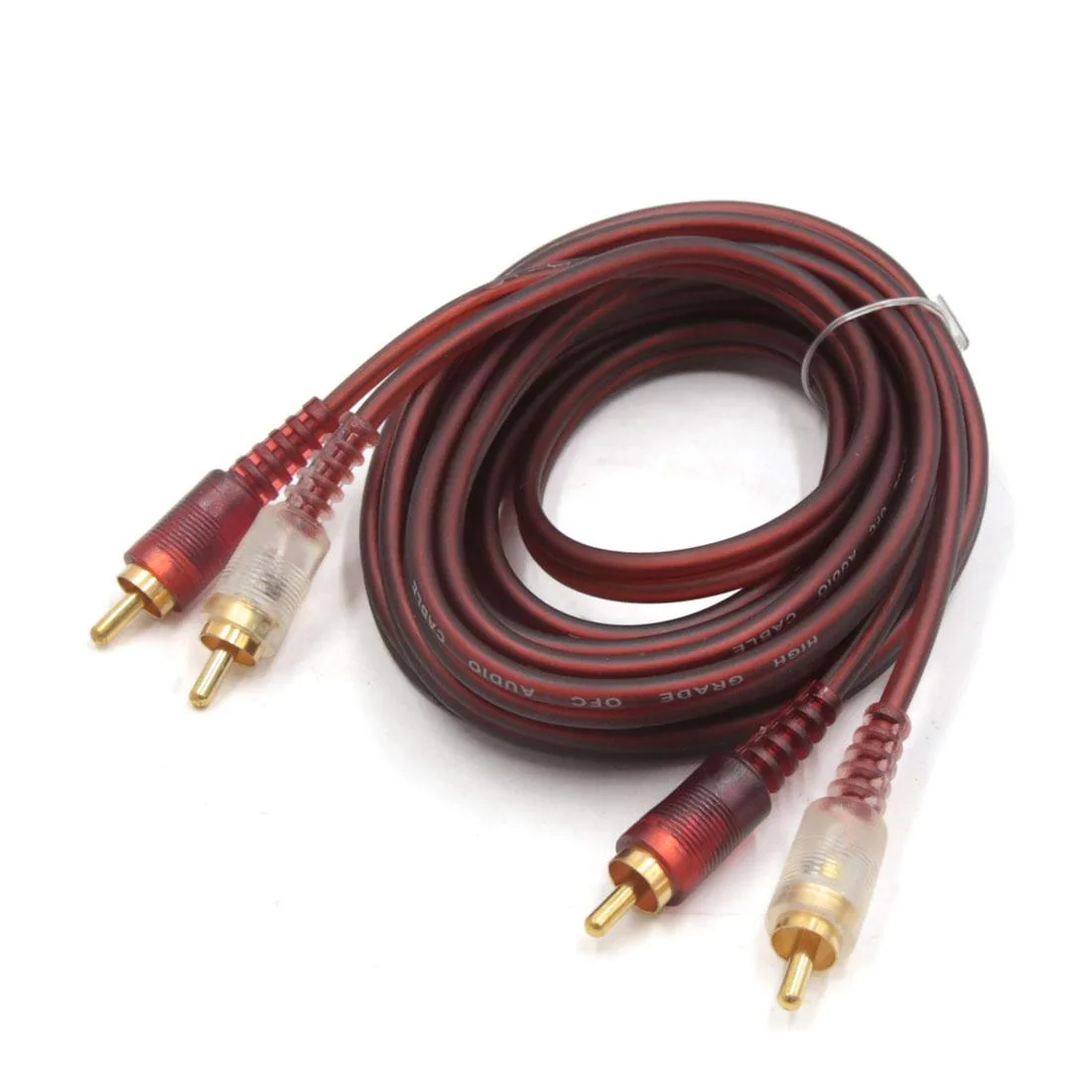 Unique-Bargains Unique-Bargains 2 RCA Male to 2 RCA Male Audio Cable 9.8ft Brown — product photo