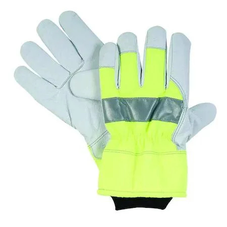 Condor Condor 2RA31 Hi-Vis Cold Protection Gloves, Grain Pigskin Leather Palm, personal protective equipment — product photo