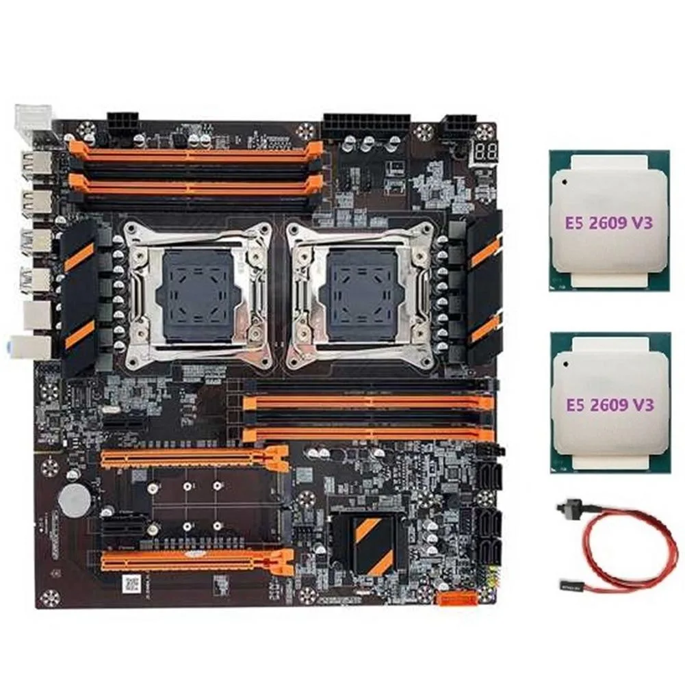 YINGHUA YINGHUA X99 Dual CPU Server Motherboard 2×E5-2609 v3 — product photo
