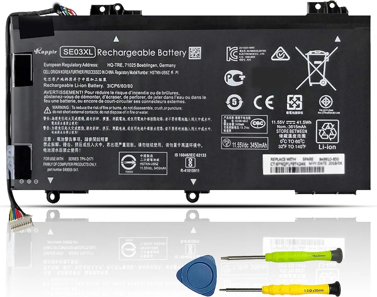 NShi NShi SE03XL laptop battery 11.55V 41.5Wh 3615mAh — product photo