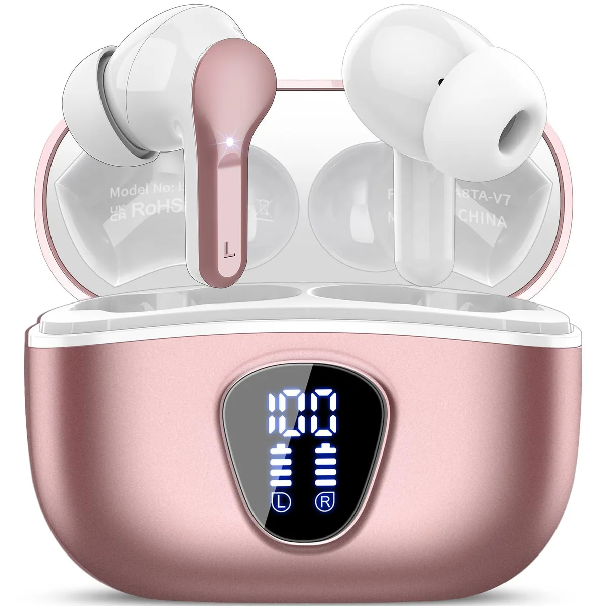  BESNOOW I53 In-Ear Headphones Rose Gold Bluetooth 5.4 14.2mm 8h — product photo