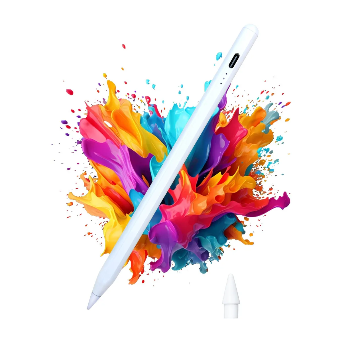 DANCESOUL Stylus White 6.49 in Magnetic Tilt Bluetooth Fast Charge — product photo
