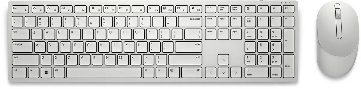 DELL DELL KM5221W Wireless Keyboard and Mouse Set White 12 Programmable Keys 36 Month Battery 2.4 GHz — product photo