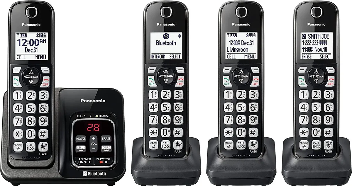 Panasonic Panasonic KX-TGD664M Cordless Phone System 4 Handsets Metallic Black — product photo