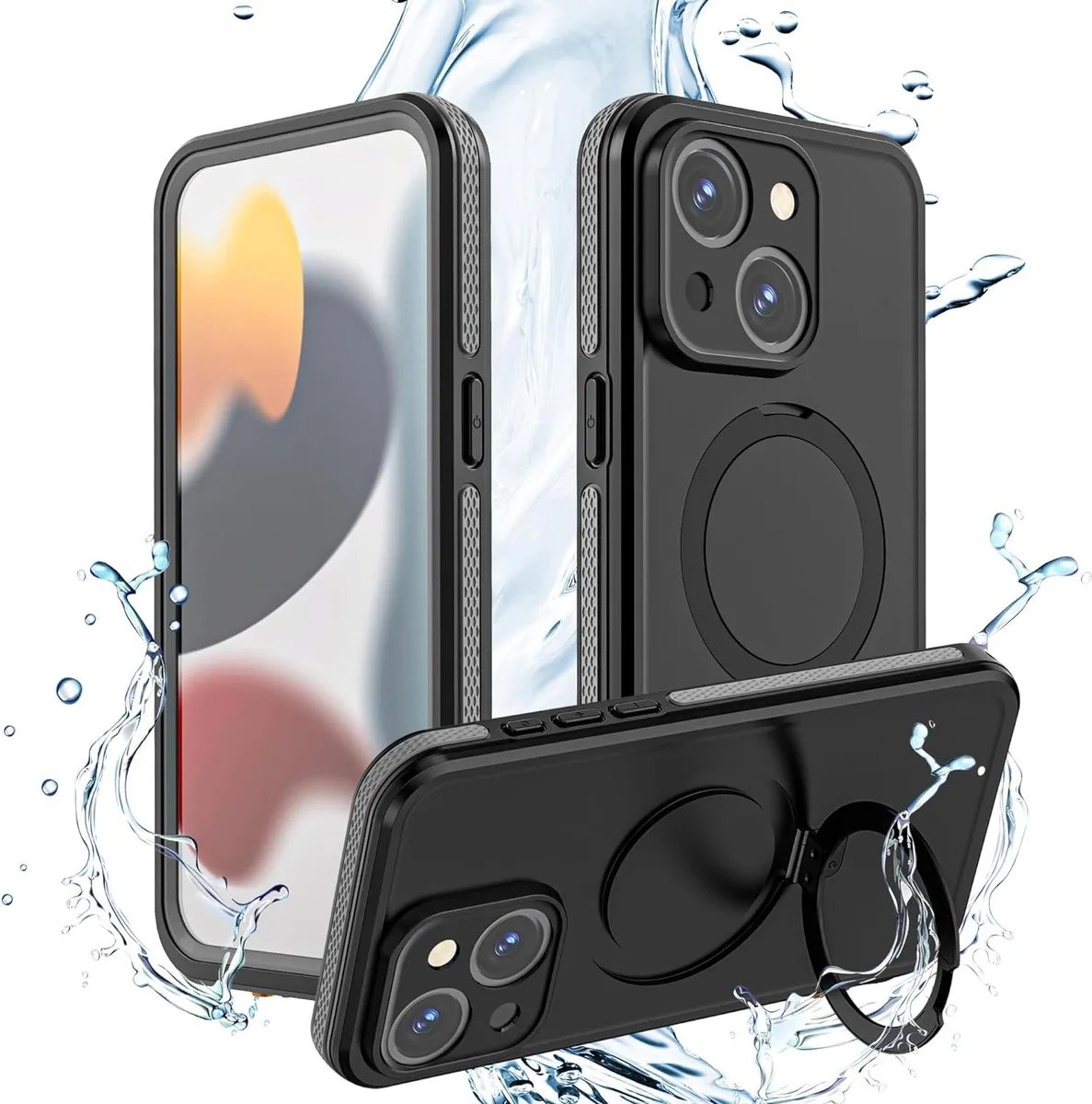 BONAEVER BONAEVER Waterproof Case iPhone 15 6.1 inch Black — product photo