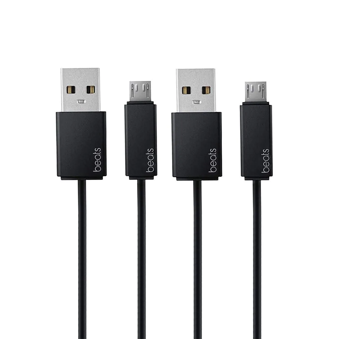 Two orange micro-USB charging cables coiled together 3.3ft each