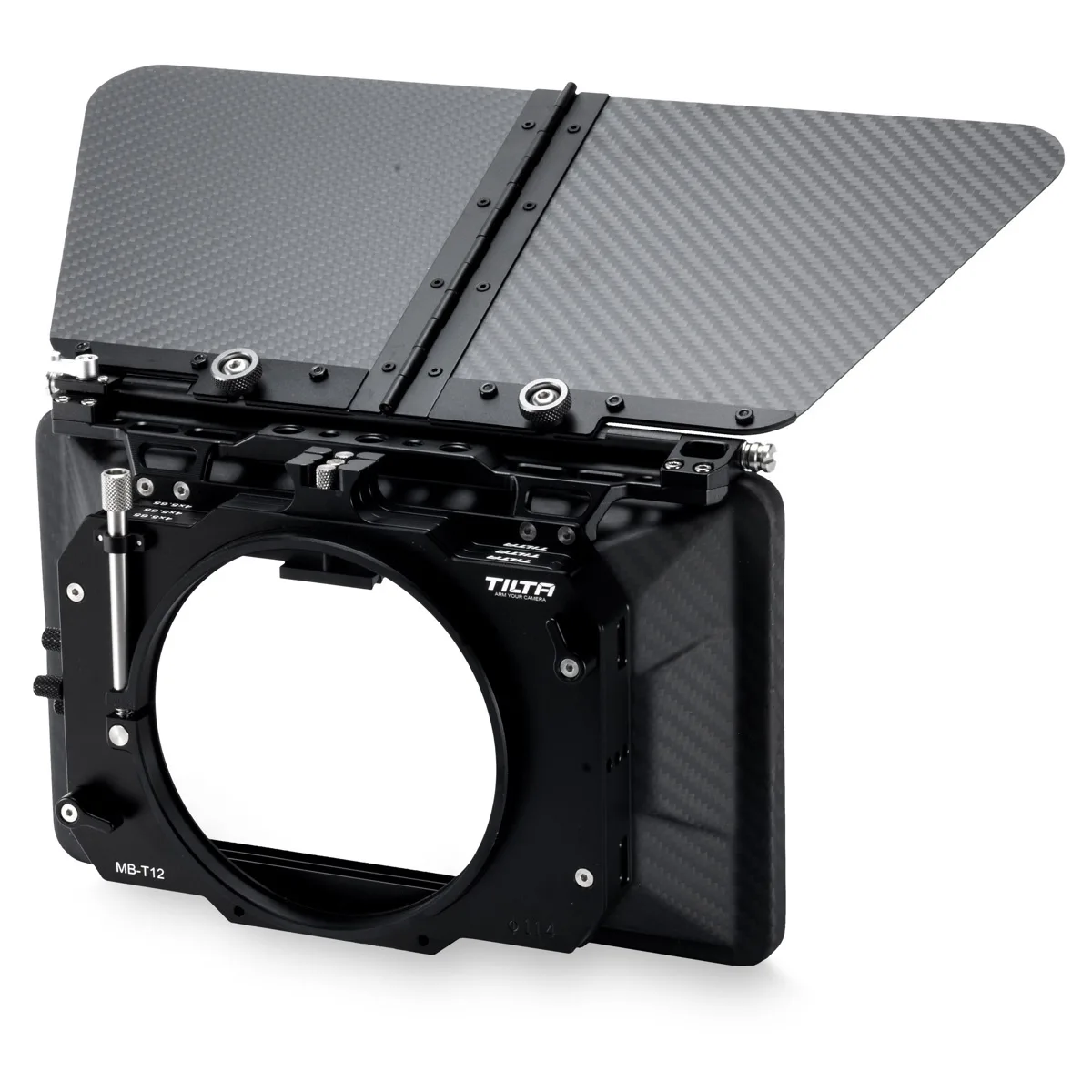 Tilta Technology Co.,Ltd Tilta Technology Co.,Ltd MB-T12 Carbon Fiber Clamp-On Matte Box 4x5.65" 3-Stage Single 114mm Back — product photo