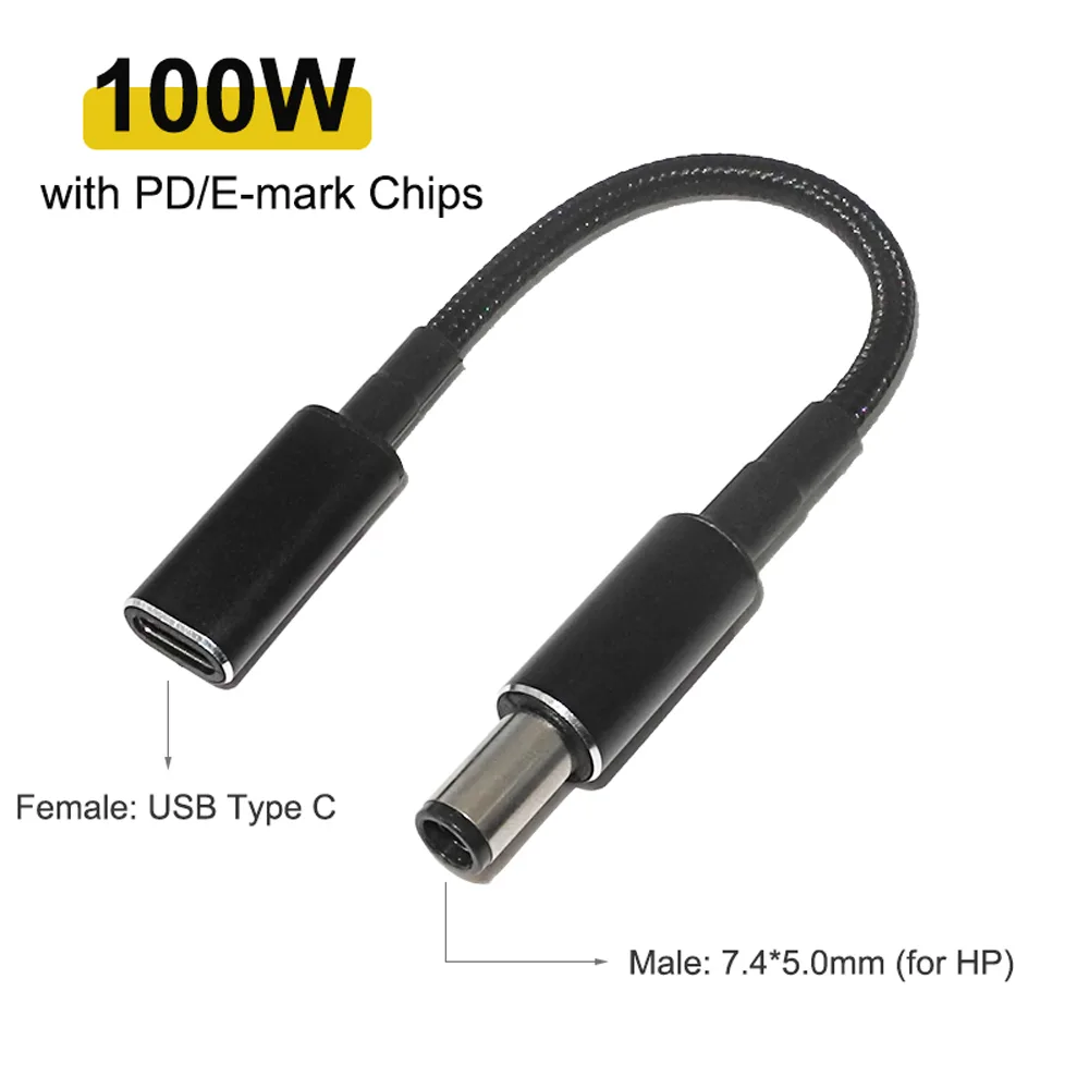 UTONDA Co., Ltd. UTONDA Co., Ltd. 100W USB 3.1 Type-C to HP 7.4x5.0mm PD Cable — product photo