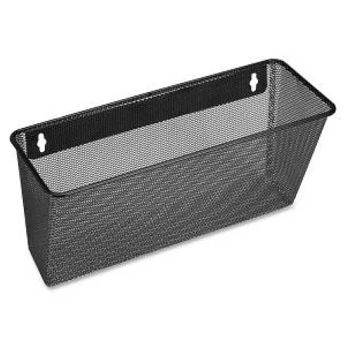 Lorell Lorell 84144 Single Wall Pocket 12.6"W x 4.8"D x 6.6"H Black Mesh Office Furniture — product photo