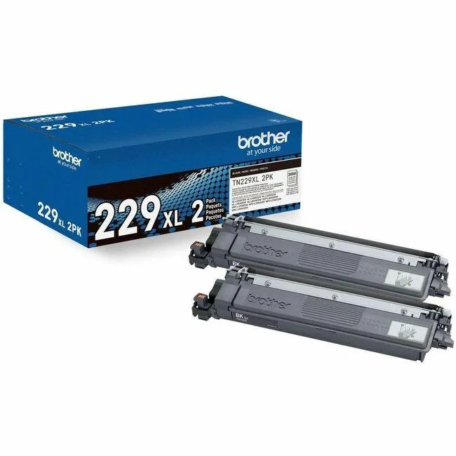 Brother Brother TN229XL2PK High-Yield Black Toner Cartridge Twin-Pack (3,000 pages) — product photo