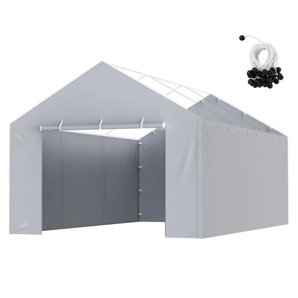 VEVOR VEVOR SXYQCPBHC12X20 Carport Replacement Side Wall 12x20 ft Grey — product photo