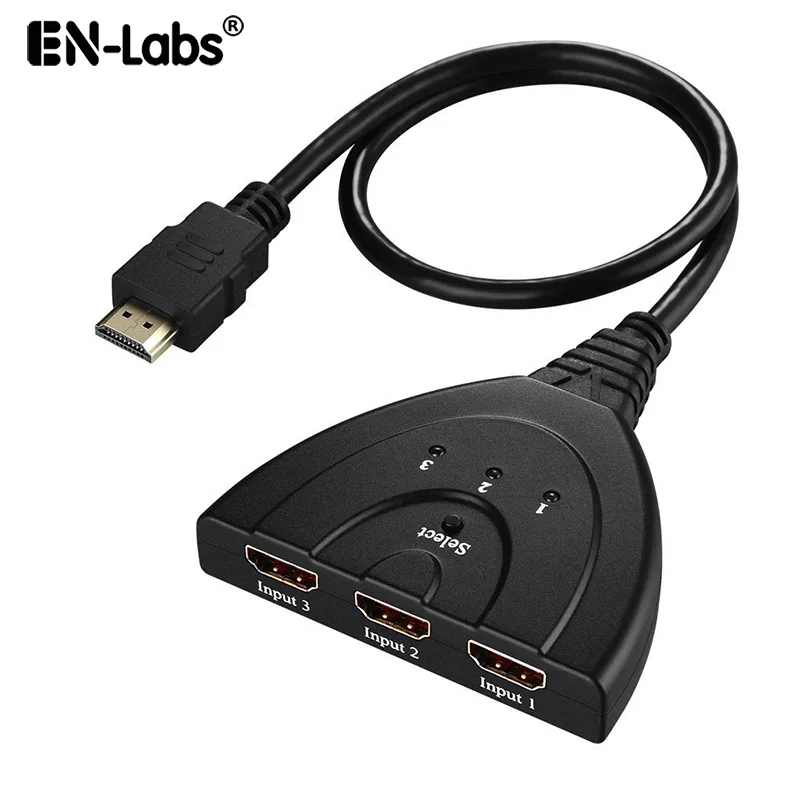 EN-Labs EN-Labs HDMI1X3SWPT 3x1 HDMI Switch 1080p 1.64ft Pigtail Cable — product photo