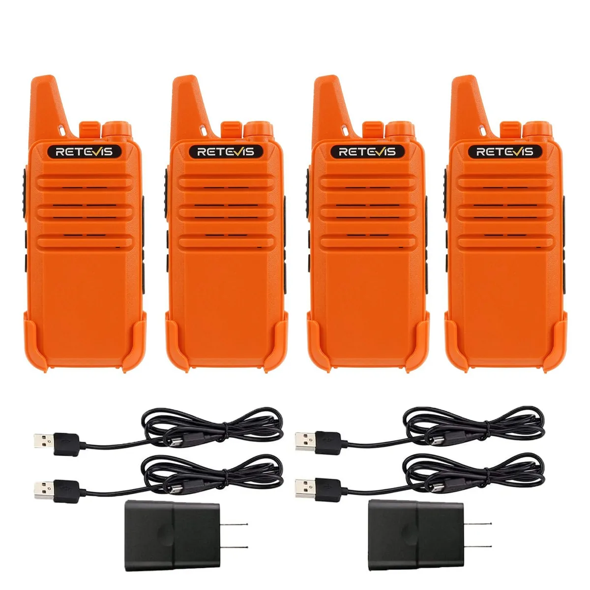 KEHIPI KEHIPI RT22 Two-Way Radio 4 Pack Orange — product photo