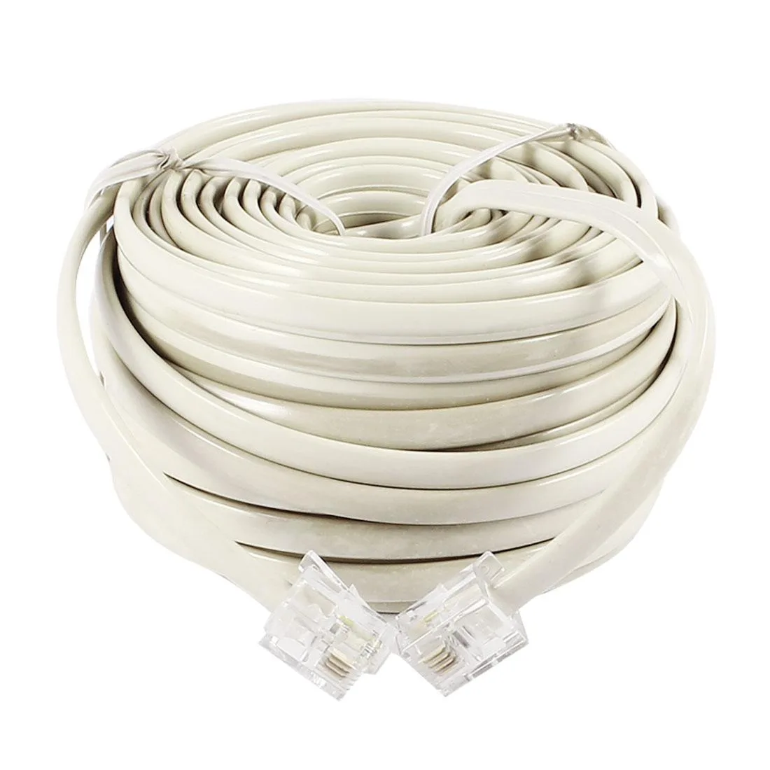 Unique-Bargains Unique-Bargains 15M 49ft RJ11 6P4C Telephone Cable Off White — product photo