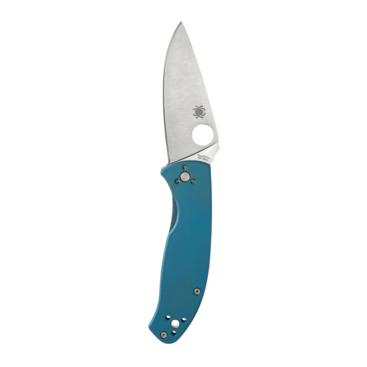 Spyderco Spyderco Tenacious PlainEdge Folding Knife 3.35" Blue Titanium RIL — product photo