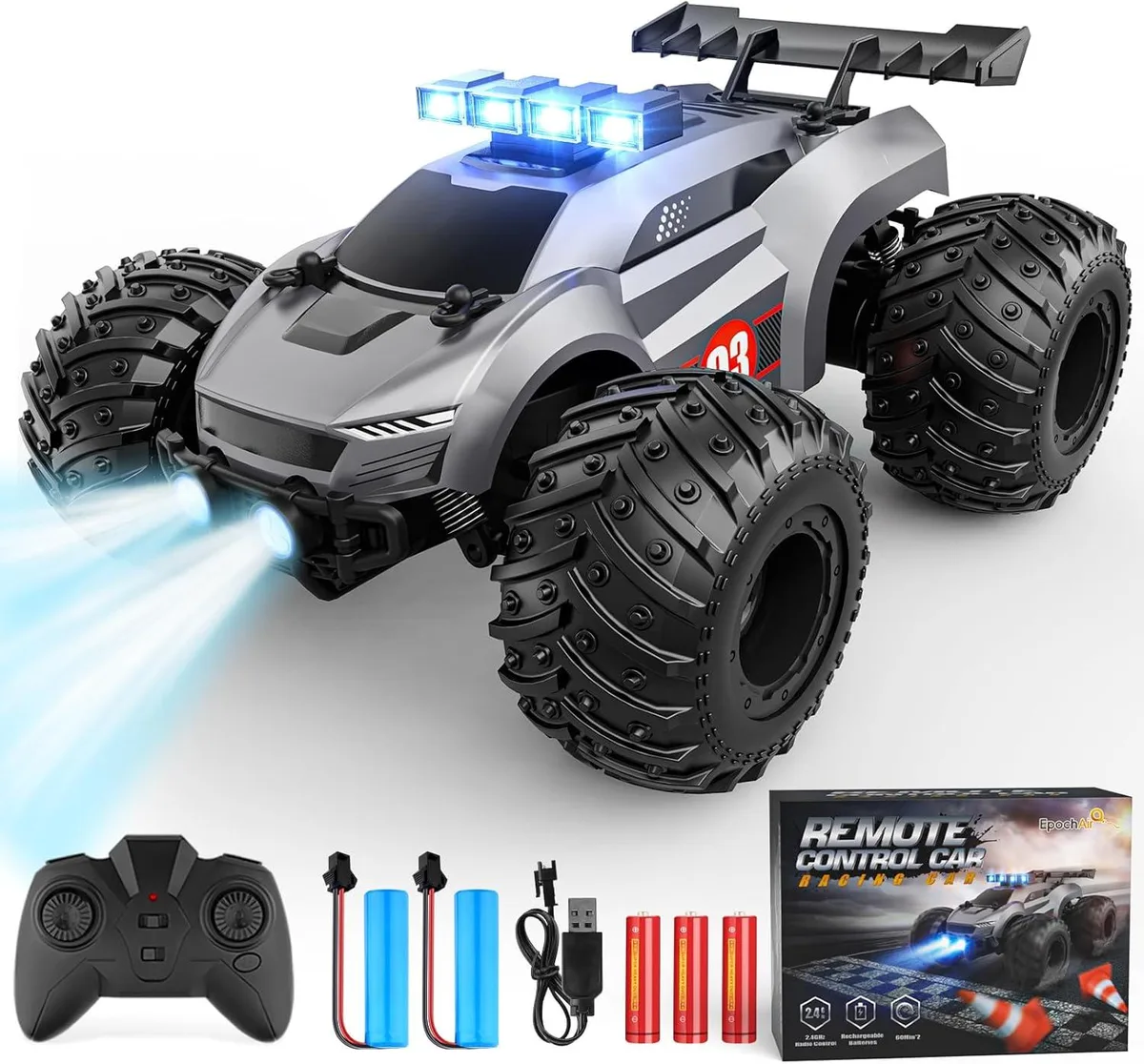 usbroway usbroway 1:18 RC Car 20km/h 2.4GHz Offroad with Headlights — product photo