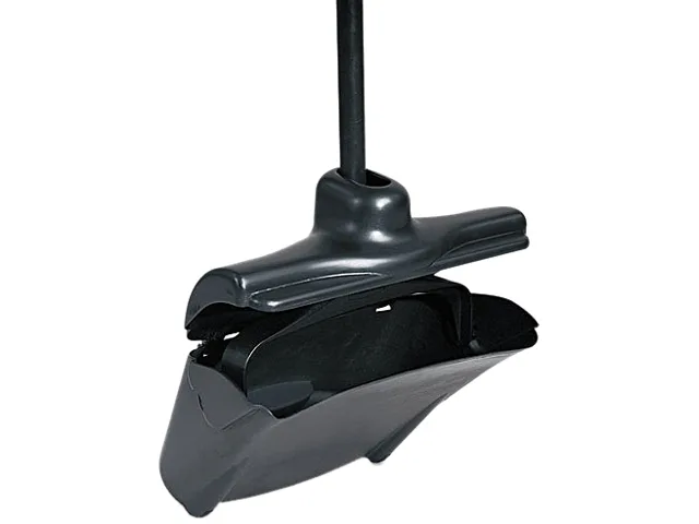 Rubbermaid Commercial Rubbermaid Commercial 253200BLA Lobby Pro Upright Dust Pan, 12 1/2"W, Cover, Black — product photo