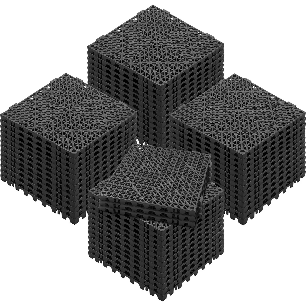 VEVOR VEVOR Interlocking Drainage Flooring 55 pcs 12" x 12" Black — product photo