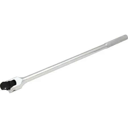 Dynamic 1 inch drive flex handle 26 inches long chrome finish knurled grip