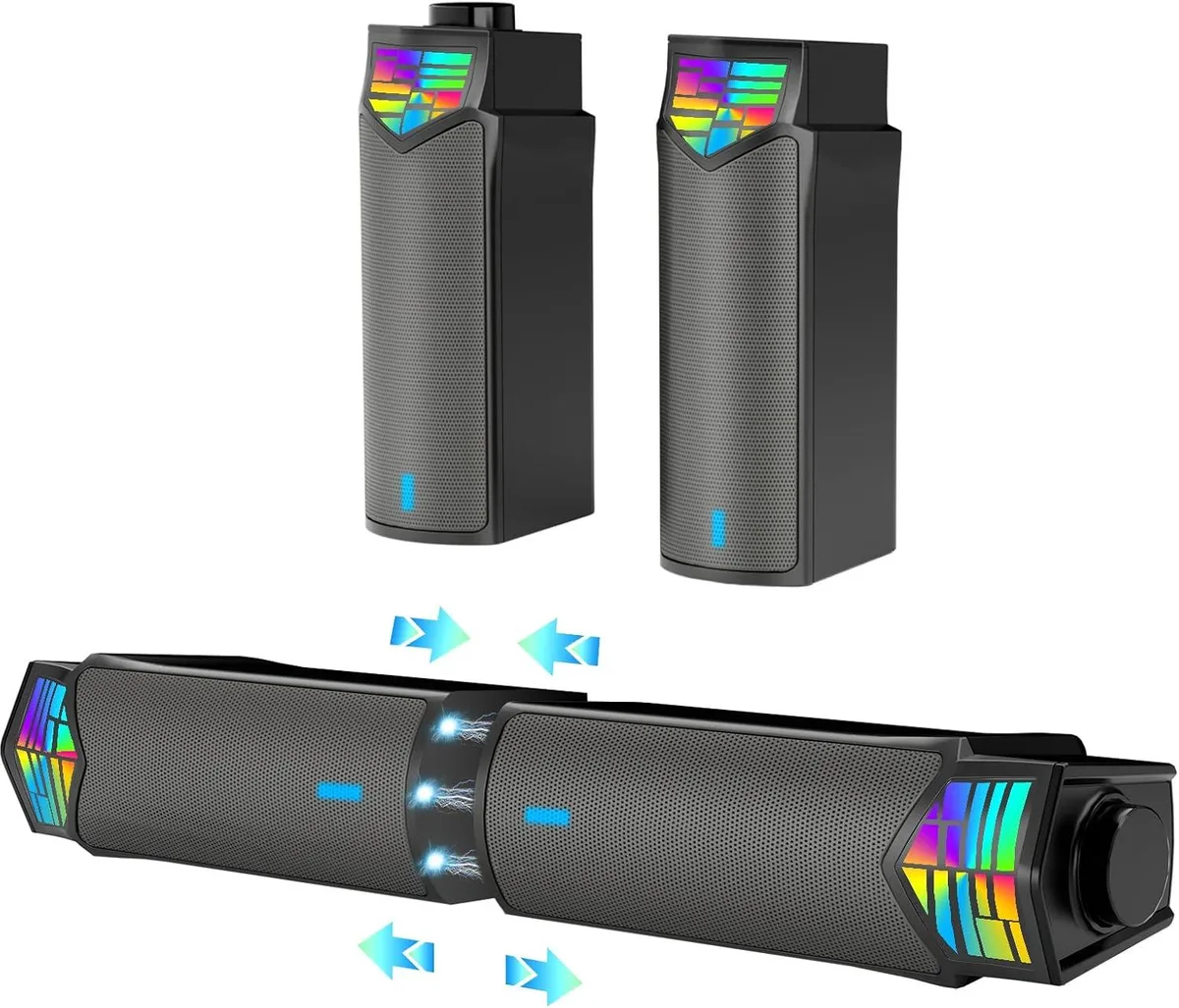 PISKEKAT PISKEKAT 7070BL 2-in-1 RGB Bluetooth Soundbar 10W — product photo