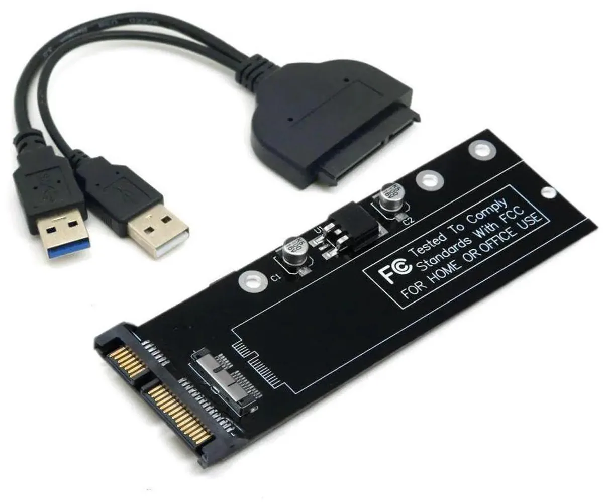SMUGDESK SMUGDESK 12+6Pin Mac SSD to SATA Adapter with USB Cable for 20102011 MacBook Air A1369 A1370 — product photo