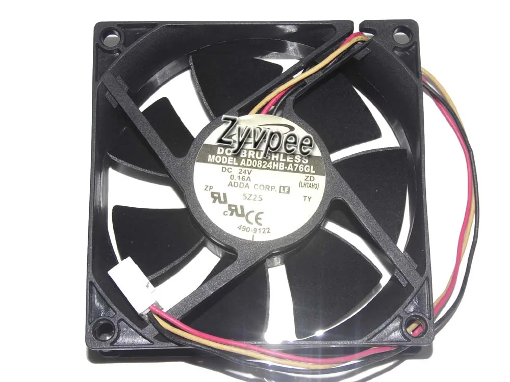 Zyvpee Zyvpee ADDA 8025 AD0824HB-A76GL 24V .16A 3 Pin 80mm case fan — product photo