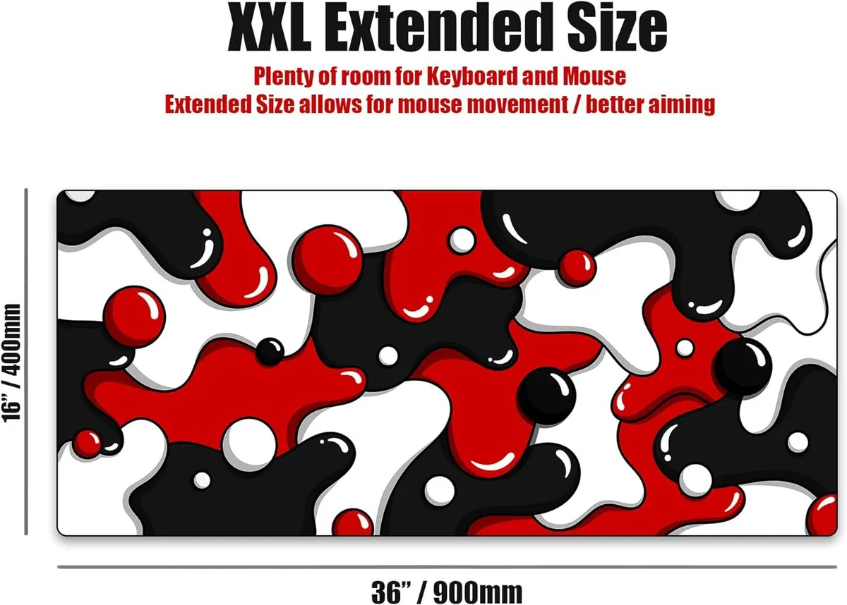 KEHIPI KEHIPI DRIP Edition XXL Mouse Pad Red 36" x 16 — product photo