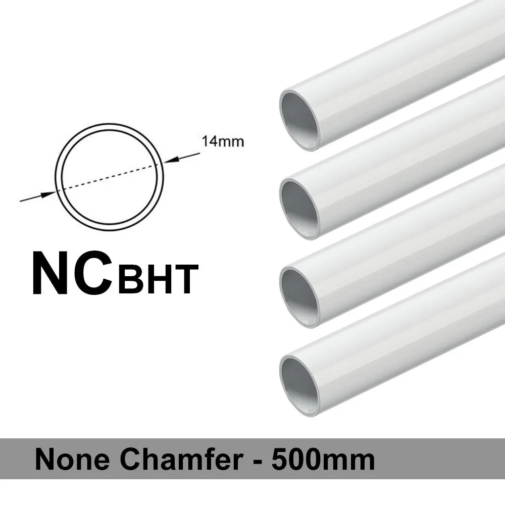 Bitspower Bitspower Chamfer Brass Hard Tubing OD14MM Deluxe White 500mm 4 Pack — product photo