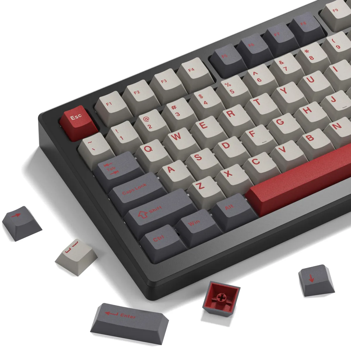 Womier Womier Double Shot PBT Keycaps Set 138 Keys Cherry Profile Purple Gray — product photo