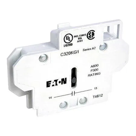Eaton Eaton C320KG1 Cutler-Hammer DP Aux Contact NO Side Mount 15-75A 10A 600V — product photo