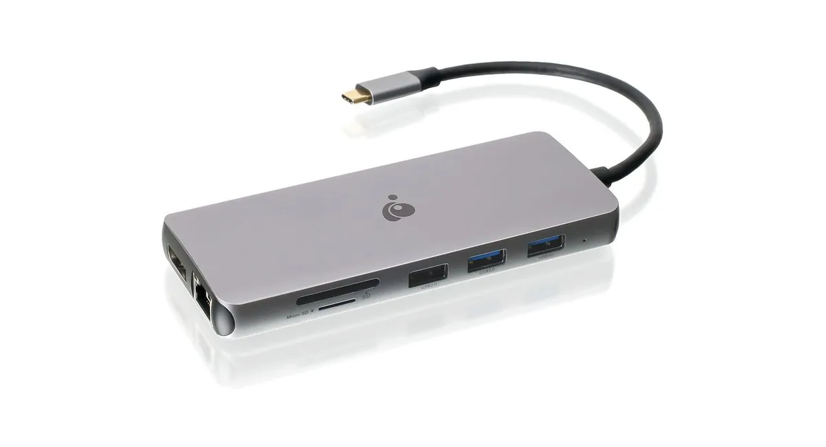 IOGEAR IOGEAR USB-C Triple Display Dock Station GUD3C4K3P 2 in 1 accessory — product photo