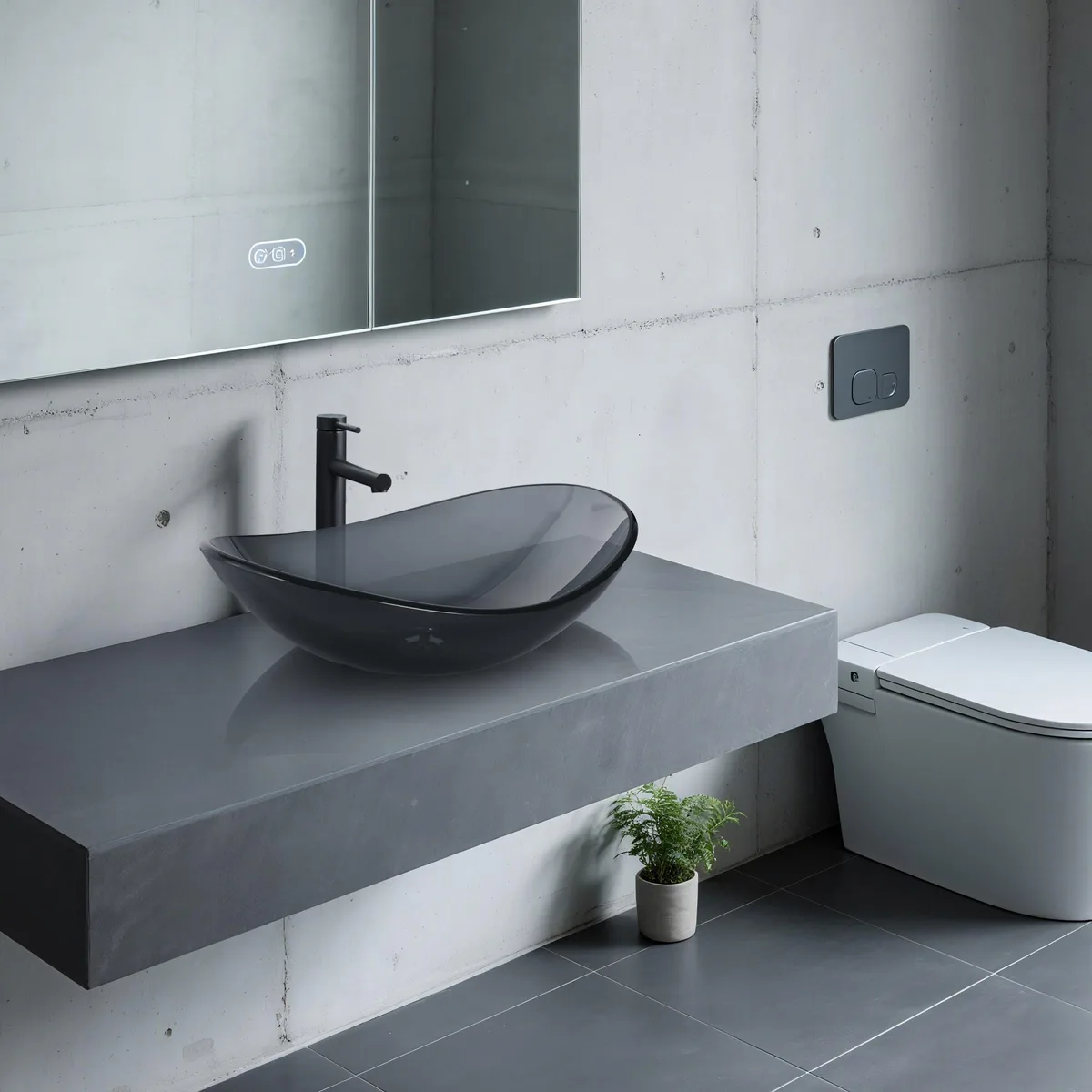 Aquaterior Aquaterior 80GSKSET006-FH1032-GG undermount bathroom sink — product photo