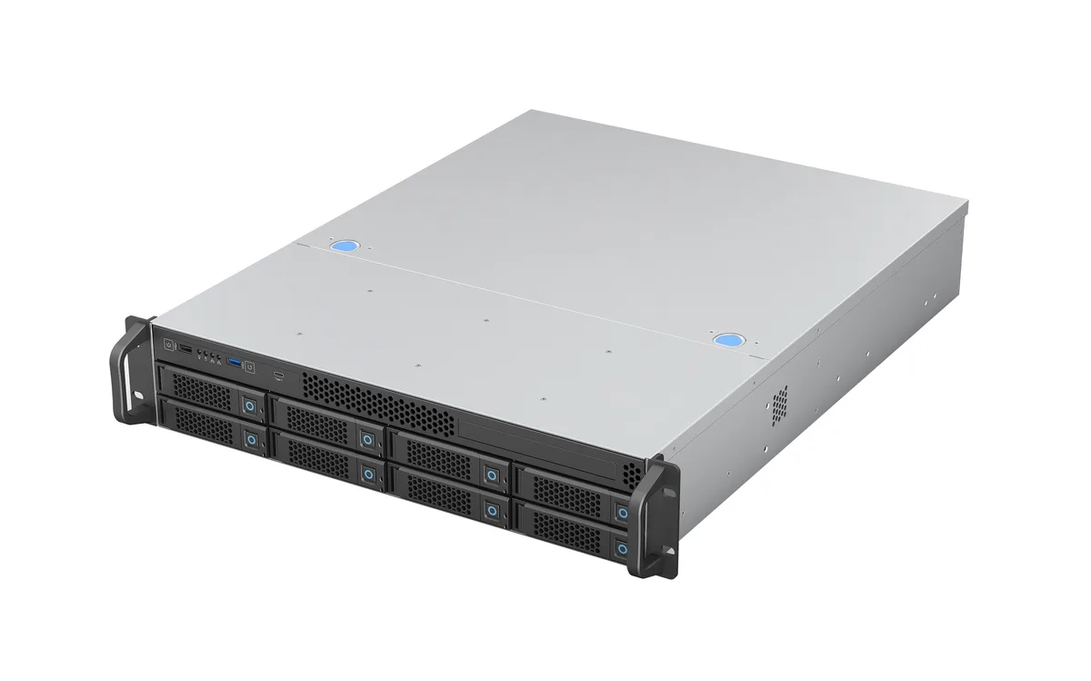 Rosewill Rosewill RSV-H208 2U server chassis 8-bay E-ATX 3x 8038 fan — product photo