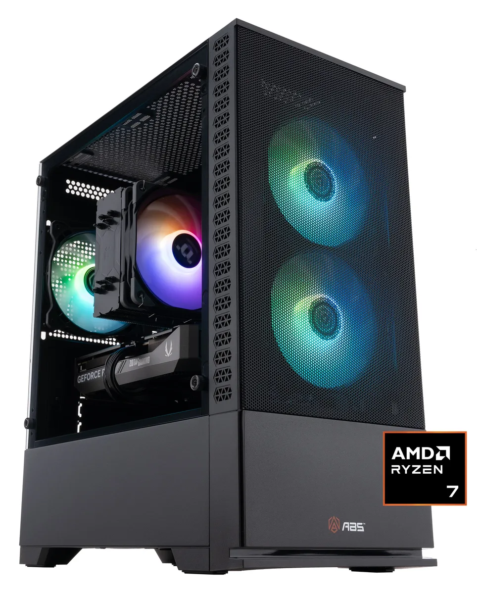 ABS ABS CR9700X5060TI2 refurbished gaming PC Ryzen 7 9700X RTX 5060 Ti 32GB DDR5 1TB NVMe — product photo