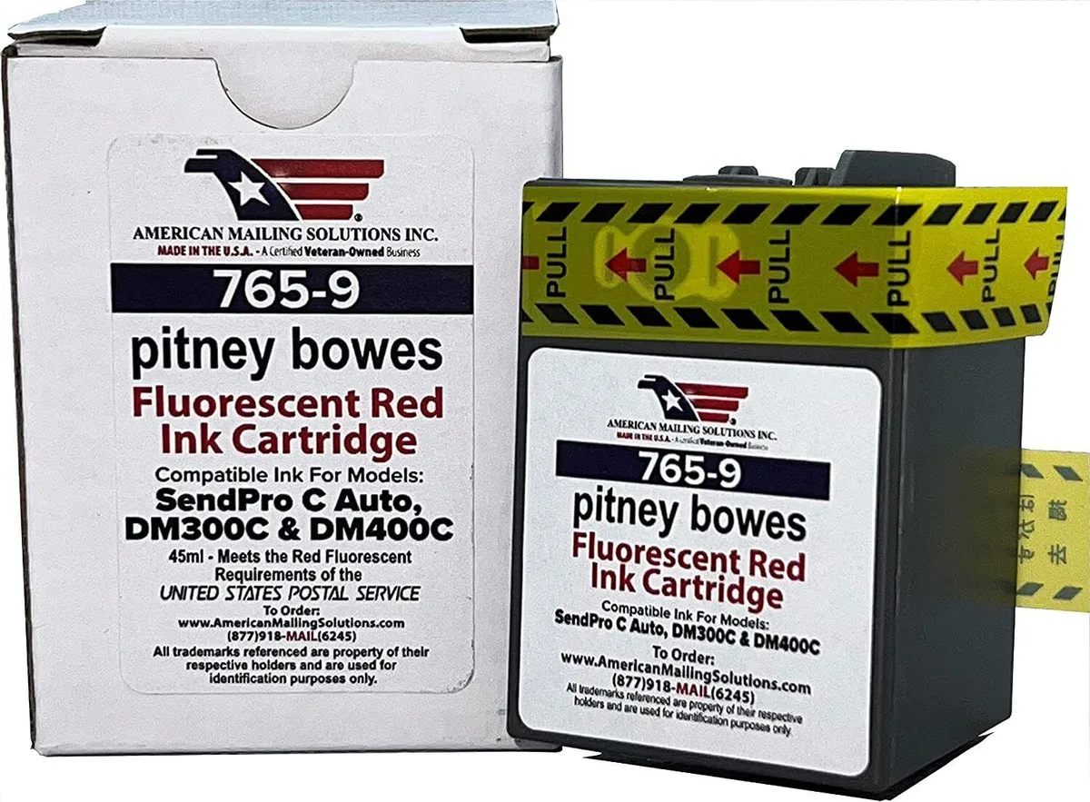 Pitney Bowes Pitney Bowes 765-9 Red Ink Cartridge DM300c DM400c DM450c DM475c G900 — product photo
