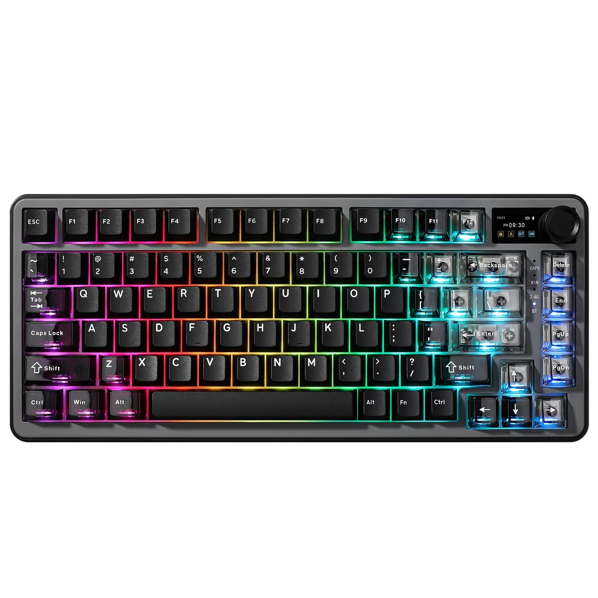 YUNZII YUNZII B75 PRO MAX 75% Wireless Gaming Keyboard Black Candy Switch — product photo