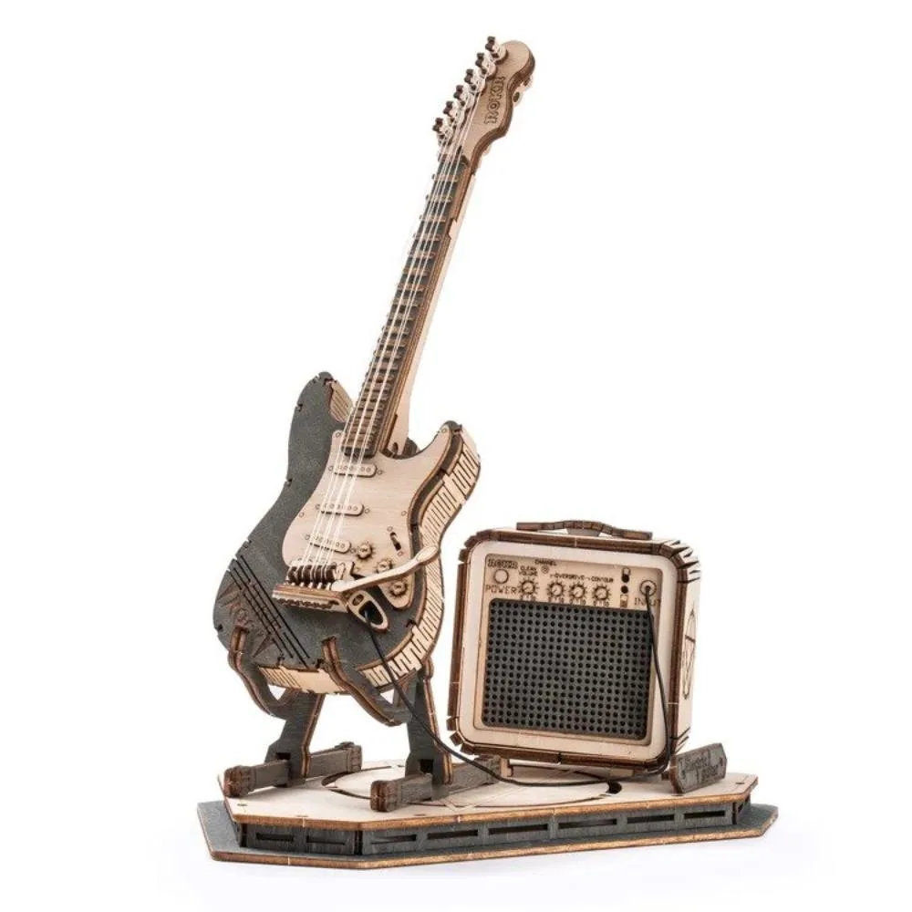 Hands Craft Hands Craft DIY 3D Puzzle Electric Guitar 140 pcs ROKR stem toy — product photo