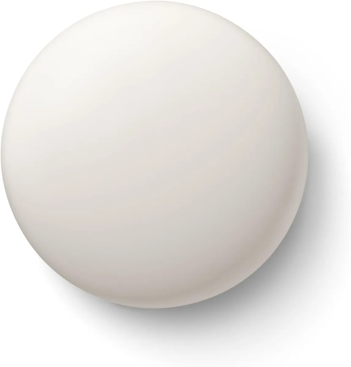 Small round white sensor with matte porcelain finish