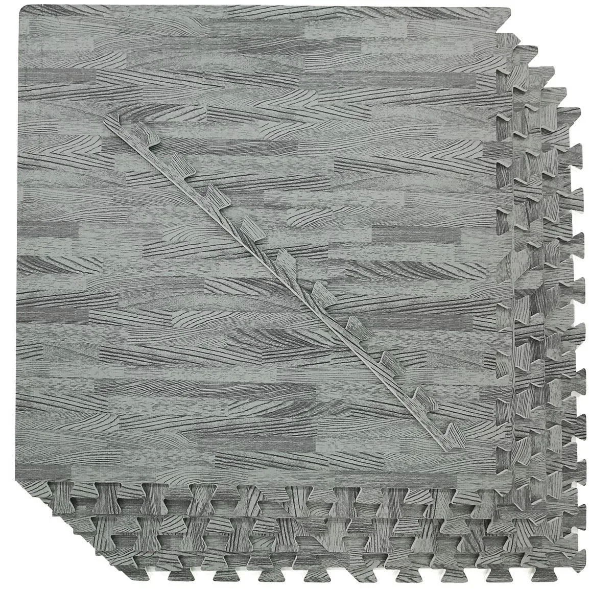 Home Aesthetics Home Aesthetics Sea Haze Grey Wood Grain Foam Mat 24" 25pcs 100sqft 16kg — product photo