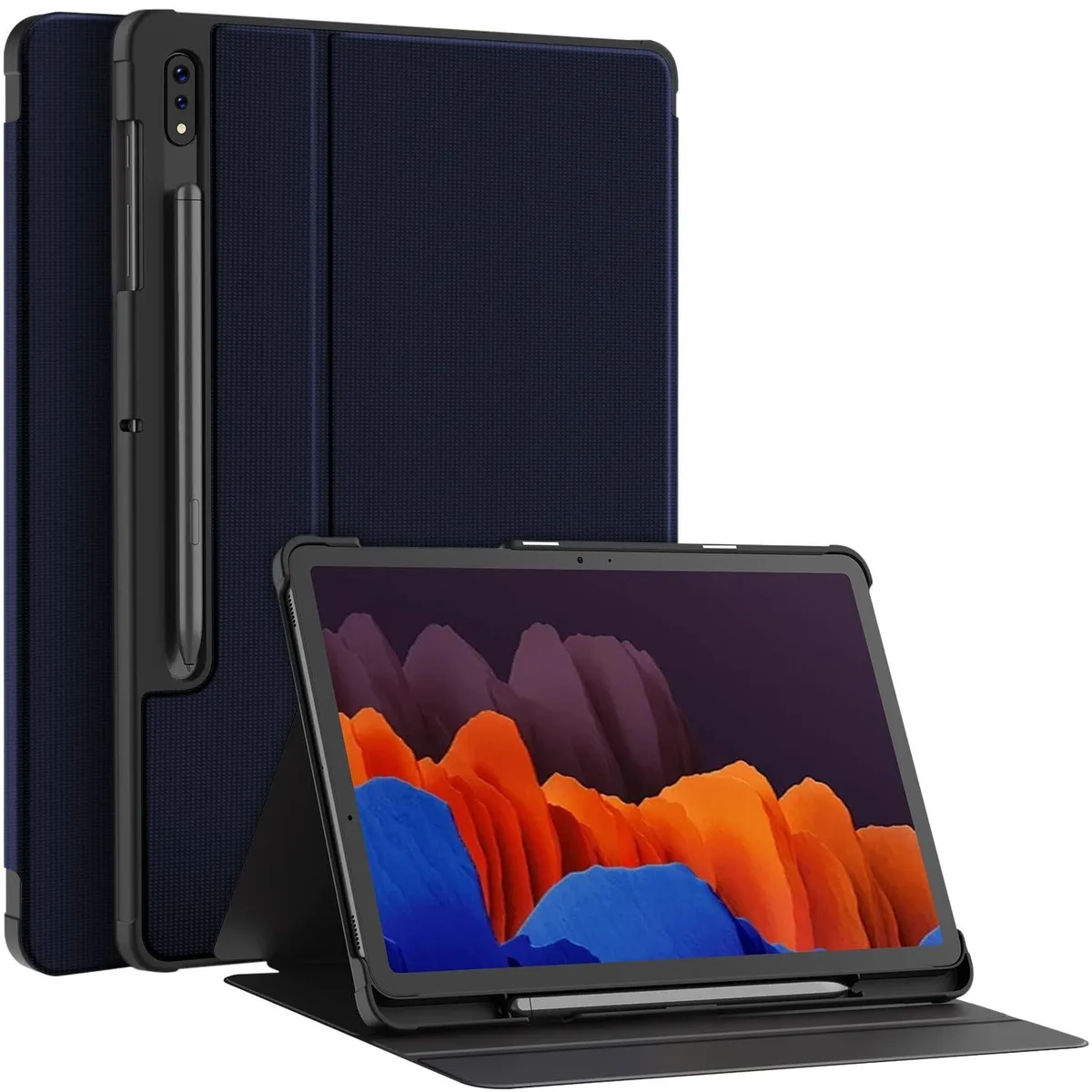 BoYata BoYata 2 in 1 accessory for Galaxy Tab S8+/S7 FE/S7 Plus 12.4" Navy — product photo