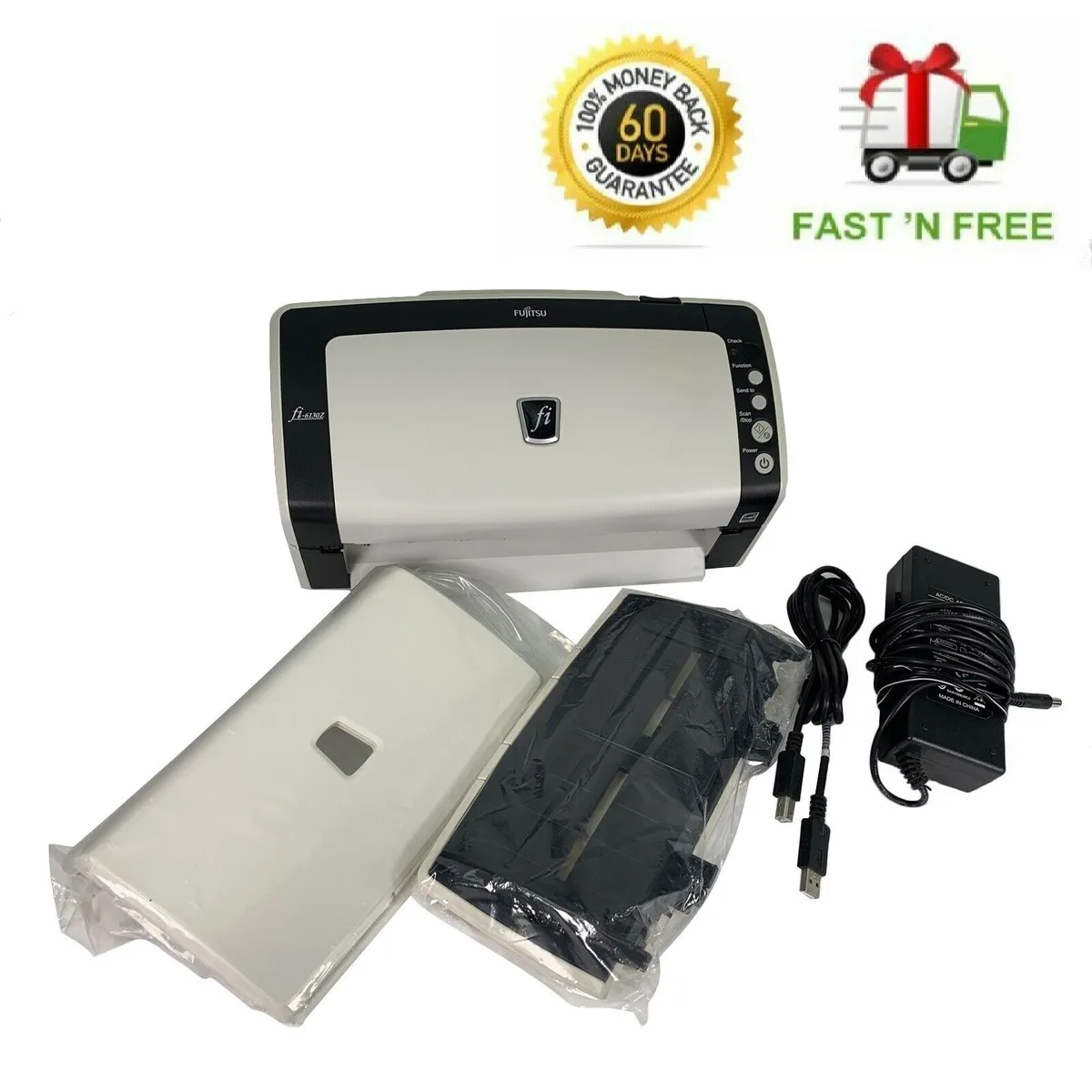 Fujitsu General Fujitsu General FI-6130Z document scanner 600 dpi 40 ppm 50-sheet ADF — product photo