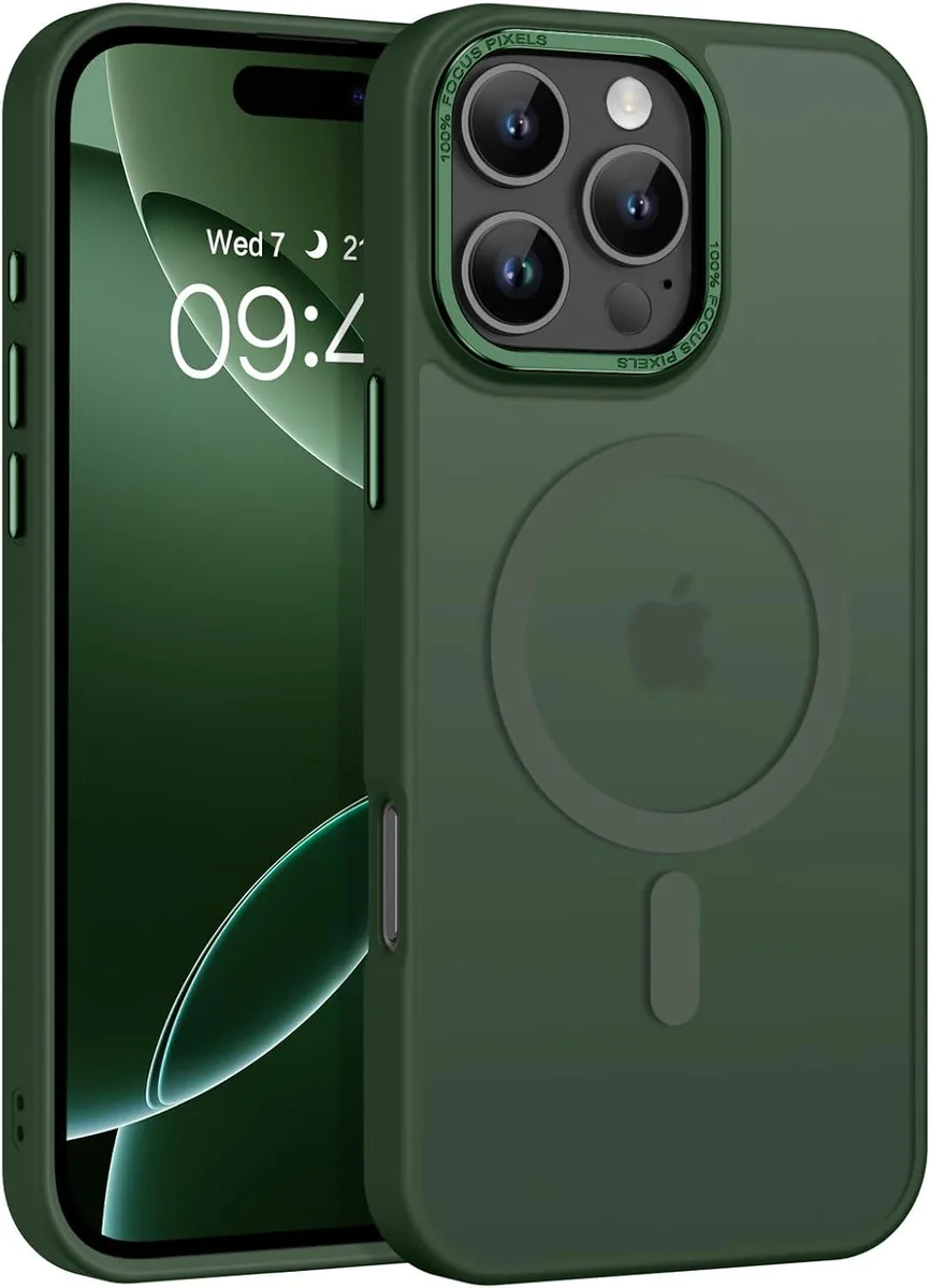 Translucent matte green case for iPhone 16 Pro Max 6.9 inch 2024