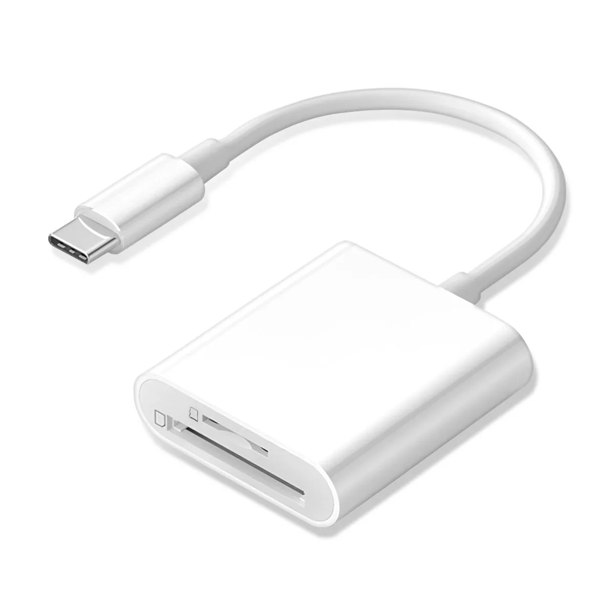  USB C SD Card Reader 2 Slots SD MicroSD webcam — product photo