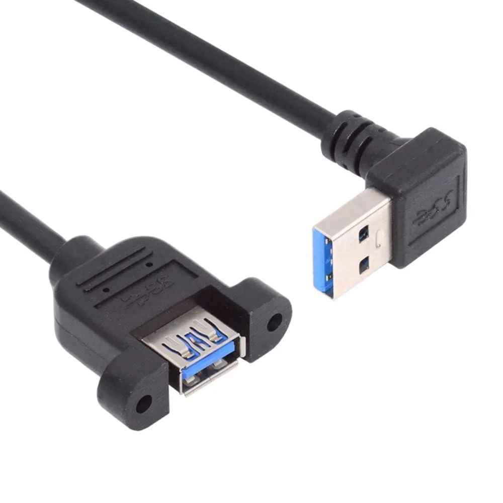 Fervit Fervit USB 3.0 Male to Female Type-A Down Angled Panel Header Cable 30cm — product photo