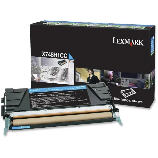 Lexmark Lexmark High-Yield Cyan Toner 10000 Pages scanner supply — product photo