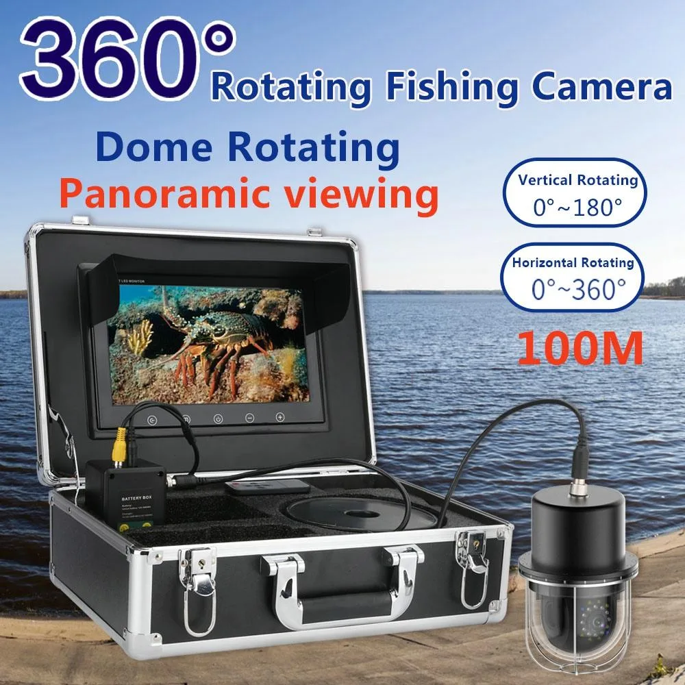 China Bks China Bks 10 Inch 100m Underwater Camera 20 LED 360 Rotating Dome — product photo