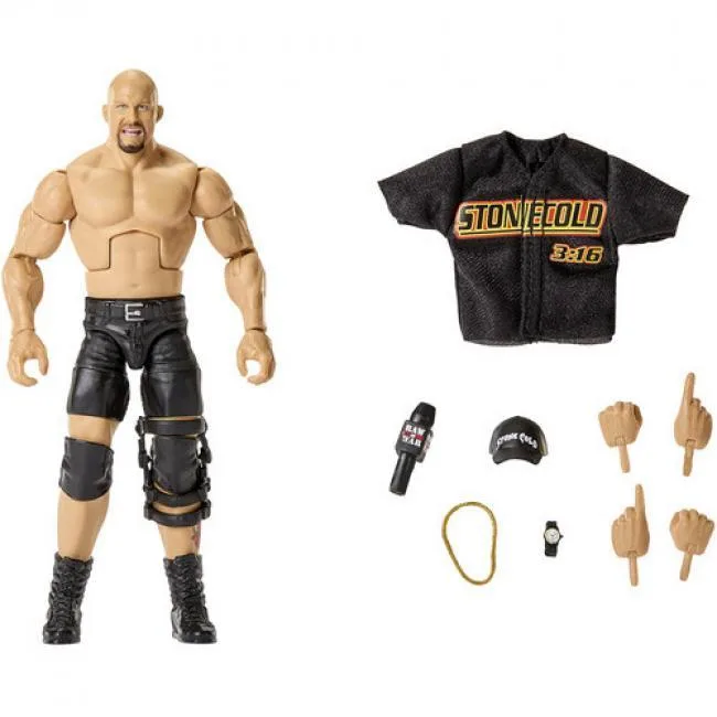 Mattel Mattel JHT52 WWE Elite Collection "Stone Cold" Steve Austin 6" action figure — product photo